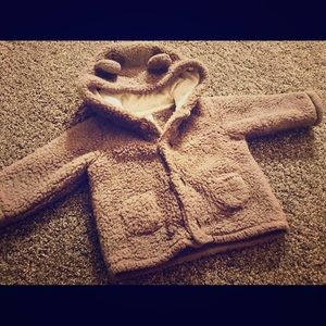 6 month gender neutral fuzzy comfy jacket